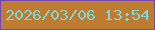 文字の大きさ：5、枠の色：7648ab、背景の色：bd7c30、文字の色：80d7d9 無料ブログパーツのブログ時計