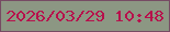 文字の大きさ：5、枠の色：764b63、背景の色：8c9783、文字の色：b7114c 無料ブログパーツのブログ時計