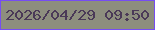 文字の大きさ：1、枠の色：764df2、背景の色：8d8e7e、文字の色：4a3957 無料ブログパーツのブログ時計