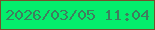 文字の大きさ：5、枠の色：76502b、背景の色：04ee6c、文字の色：3e7e5e 無料ブログパーツのブログ時計