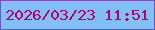 文字の大きさ：4、枠の色：7652bd、背景の色：83bff5、文字の色：b3026e 無料ブログパーツのブログ時計