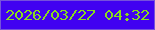 文字の大きさ：4、枠の色：7652db、背景の色：4102f1、文字の色：88db1e 無料ブログパーツのブログ時計