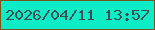 文字の大きさ：3、枠の色：76541a、背景の色：0cecc6、文字の色：3e4c51 無料ブログパーツのブログ時計