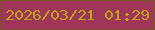 文字の大きさ：1、枠の色：765425、背景の色：9f3559、文字の色：bea419 無料ブログパーツのブログ時計