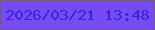 文字の大きさ：4、枠の色：765c77、背景の色：774bf2、文字の色：3923dc 無料ブログパーツのブログ時計