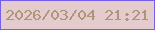 文字の大きさ：2、枠の色：765eec、背景の色：e3cbce、文字の色：ab967a 無料ブログパーツのブログ時計