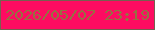 文字の大きさ：4、枠の色：766050、背景の色：fd0c61、文字の色：957141 無料ブログパーツのブログ時計