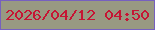 文字の大きさ：4、枠の色：7660bf、背景の色：989982、文字の色：c61534 無料ブログパーツのブログ時計