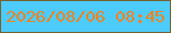 文字の大きさ：4、枠の色：76612d、背景の色：4dcbfa、文字の色：f0821f 無料ブログパーツのブログ時計