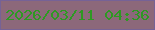 文字の大きさ：1、枠の色：766296、背景の色：8c687a、文字の色：2e9923 無料ブログパーツのブログ時計