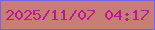 文字の大きさ：5、枠の色：7662ed、背景の色：c77f75、文字の色：bd1699 無料ブログパーツのブログ時計