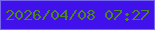 文字の大きさ：5、枠の色：7666ec、背景の色：4111eb、文字の色：4e8523 無料ブログパーツのブログ時計