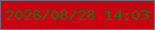 文字の大きさ：1、枠の色：76687c、背景の色：ca0111、文字の色：276a1b 無料ブログパーツのブログ時計