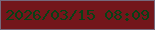 文字の大きさ：5、枠の色：76697c、背景の色：73161b、文字の色：074116 無料ブログパーツのブログ時計
