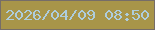 文字の大きさ：5、枠の色：766d68、背景の色：a89549、文字の色：aecddd 無料ブログパーツのブログ時計