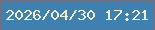 文字の大きさ：2、枠の色：766e7d、背景の色：3e80af、文字の色：f3ebc9 無料ブログパーツのブログ時計