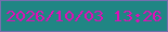 文字の大きさ：1、枠の色：766eae、背景の色：208684、文字の色：dd10b6 無料ブログパーツのブログ時計