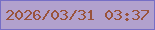 文字の大きさ：5、枠の色：766ec5、背景の色：b2a1cd、文字の色：99533c 無料ブログパーツのブログ時計