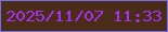 文字の大きさ：1、枠の色：766ee7、背景の色：4a2c19、文字の色：a433f0 無料ブログパーツのブログ時計