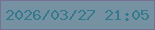 文字の大きさ：5、枠の色：767094、背景の色：7691a2、文字の色：347a8d 無料ブログパーツのブログ時計