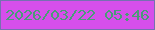 文字の大きさ：1、枠の色：7670b1、背景の色：d64feb、文字の色：4a9c77 無料ブログパーツのブログ時計