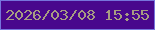 文字の大きさ：2、枠の色：7674dc、背景の色：48078d、文字の色：a79c82 無料ブログパーツのブログ時計