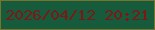 文字の大きさ：1、枠の色：76752b、背景の色：175b3d、文字の色：7c1815 無料ブログパーツのブログ時計