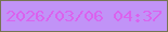 文字の大きさ：2、枠の色：767552、背景の色：c193f7、文字の色：da62ee 無料ブログパーツのブログ時計