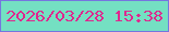 文字の大きさ：1、枠の色：7676df、背景の色：74e0c2、文字の色：df278e 無料ブログパーツのブログ時計