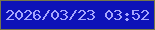 文字の大きさ：2、枠の色：767749、背景の色：0d12b8、文字の色：a6a6fd 無料ブログパーツのブログ時計