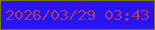 文字の大きさ：2、枠の色：76780c、背景の色：2a13f1、文字の色：a13b73 無料ブログパーツのブログ時計