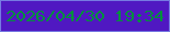 文字の大きさ：1、枠の色：767ae2、背景の色：5018c2、文字の色：02903d 無料ブログパーツのブログ時計