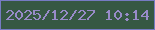 文字の大きさ：1、枠の色：767bc3、背景の色：365843、文字の色：988bc9 無料ブログパーツのブログ時計