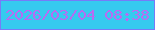 文字の大きさ：1、枠の色：767bf8、背景の色：36caef、文字の色：b86bf2 無料ブログパーツのブログ時計