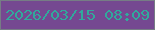 文字の大きさ：2、枠の色：767c85、背景の色：754891、文字の色：31a99c 無料ブログパーツのブログ時計