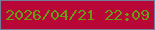 文字の大きさ：5、枠の色：767c99、背景の色：b80636、文字の色：6b9b15 無料ブログパーツのブログ時計