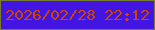 文字の大きさ：2、枠の色：767d2f、背景の色：4215e3、文字の色：cb4603 無料ブログパーツのブログ時計
