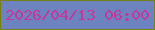 文字の大きさ：5、枠の色：767e16、背景の色：6d83bf、文字の色：c53699 無料ブログパーツのブログ時計