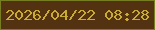 文字の大きさ：2、枠の色：767e1f、背景の色：523211、文字の色：c9ab34 無料ブログパーツのブログ時計