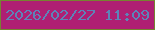 文字の大きさ：5、枠の色：768331、背景の色：af1f73、文字の色：5d84b8 無料ブログパーツのブログ時計
