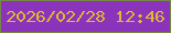 文字の大きさ：4、枠の色：768843、背景の色：8934ba、文字の色：e5b534 無料ブログパーツのブログ時計
