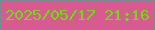 文字の大きさ：3、枠の色：768b94、背景の色：d85a90、文字の色：6edf0e 無料ブログパーツのブログ時計