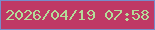 文字の大きさ：2、枠の色：768cca、背景の色：bf3865、文字の色：b4dc99 無料ブログパーツのブログ時計