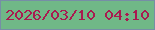 文字の大きさ：4、枠の色：768ea6、背景の色：70b887、文字の色：a91a50 無料ブログパーツのブログ時計