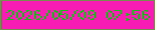 文字の大きさ：3、枠の色：768f51、背景の色：f61cb4、文字の色：1cbb1c 無料ブログパーツのブログ時計