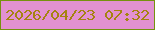 文字の大きさ：4、枠の色：76910f、背景の色：e291d1、文字の色：a58310 無料ブログパーツのブログ時計