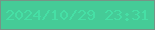 文字の大きさ：4、枠の色：769486、背景の色：45cb97、文字の色：46dfa5 無料ブログパーツのブログ時計