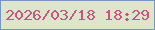 文字の大きさ：1、枠の色：7695c0、背景の色：dfe4cd、文字の色：c15980 無料ブログパーツのブログ時計