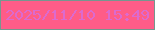 文字の大きさ：3、枠の色：76968f、背景の色：ff5c88、文字の色：dc6acf 無料ブログパーツのブログ時計