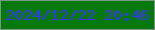 文字の大きさ：4、枠の色：769882、背景の色：06780c、文字の色：3933f2 無料ブログパーツのブログ時計